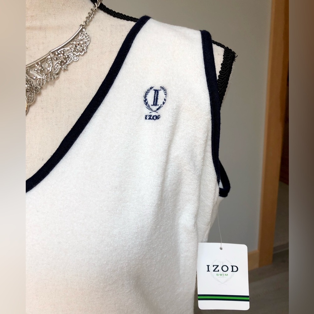 NWT IZOD White Terry Swim Coverup - Picture 6 of 10